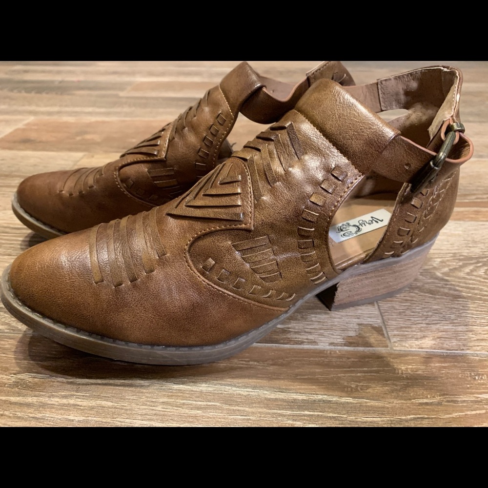 Tan booties